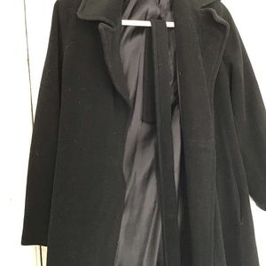 Black cashmere/ nylon blend